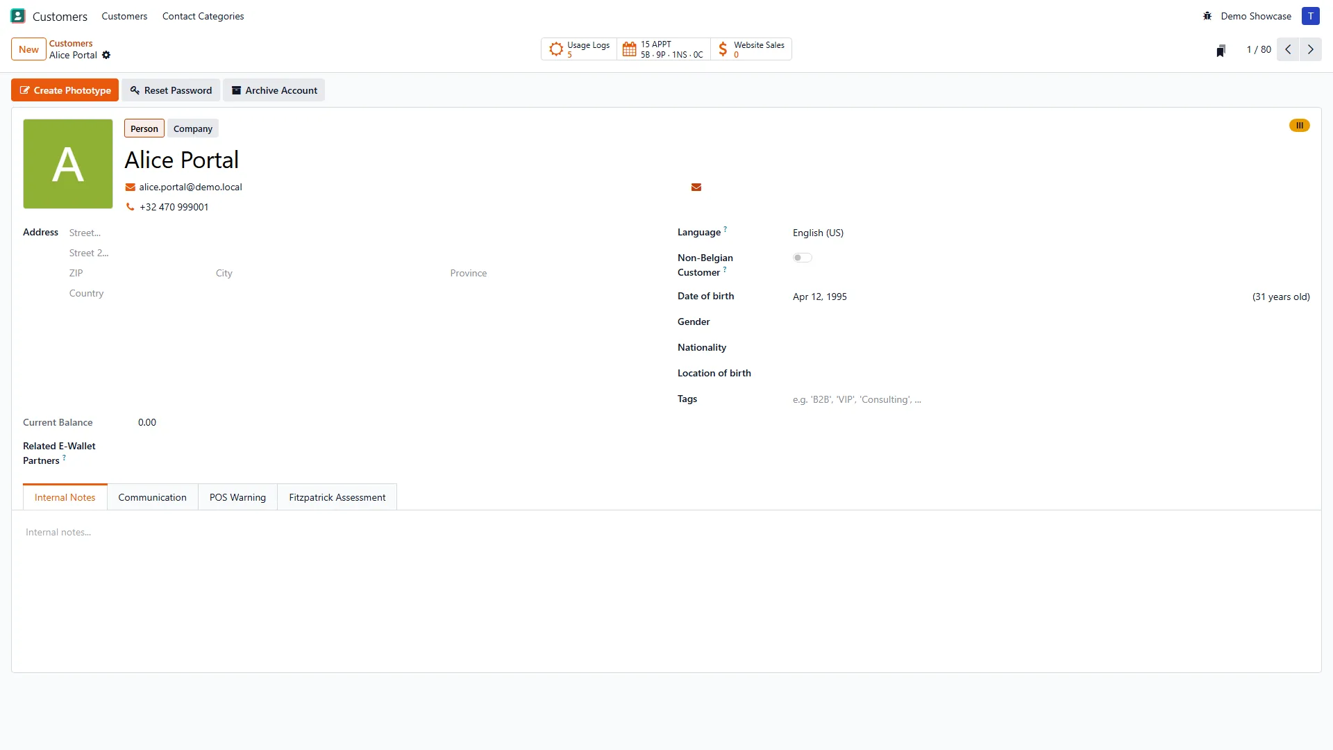 Solaryx customer profile form